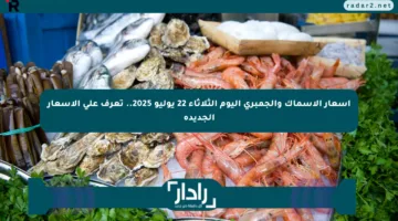 أسعار الأسماك والجمبري اليوم الثلاثاء 22 يوليو 2025.. تعرف على الأسعار الجديدة